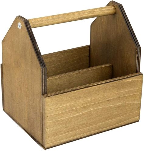 Dinedrinkstuff Pine Condiment Caddy 25 X 18 X 18cm Ds31439 Simgle