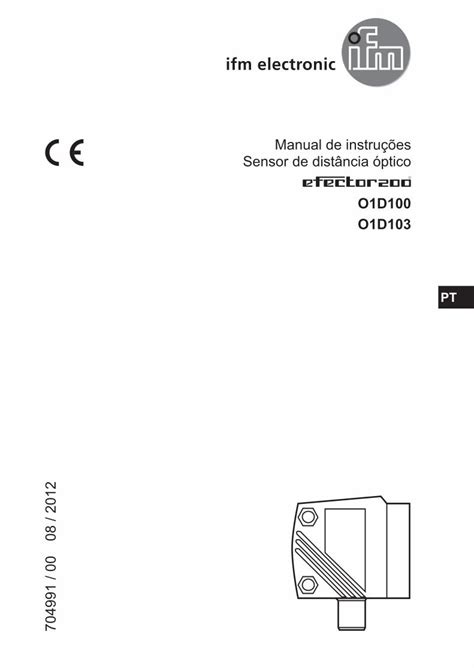 PDF Manual de instruções Sensor de distância óptico ifm PDF file4