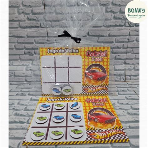 Jogo Da Velha Hot Wheels Lembrancinha De Anivers Elo