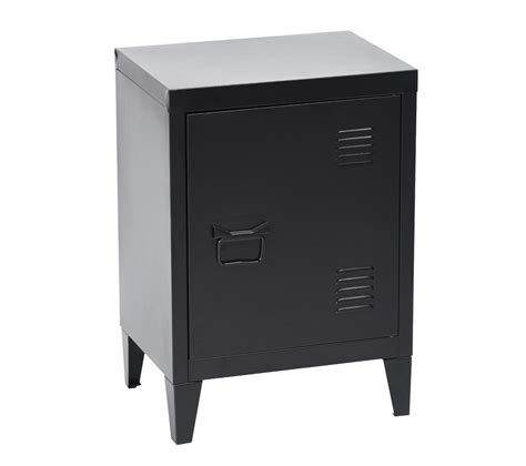 Meuble Bas Caisson Métal Casier 1 Porte Noir Armoire et caisson de