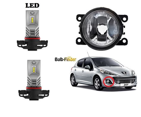 Peugeot 207 2006-2015 bulb type FOG LAMPS halogen & LED – Car, Truck ...