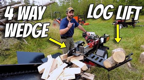 Entry Level Log Splitter With A Log Lift And Way Wedge Youtube