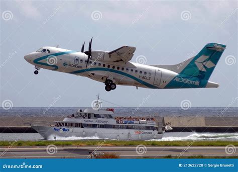 Air Dolomiti I-ADLZ Takes Off at Genoa Airport Editorial Image - Image ...