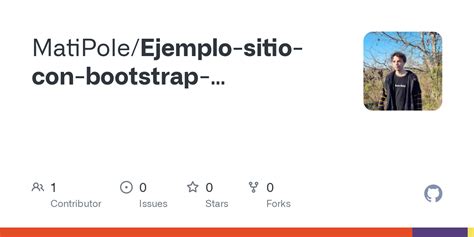 GitHub MatiPole Ejemplo Sitio Con Bootstrap Informativo