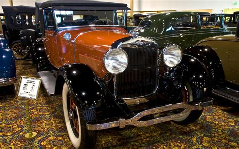 1928 Lincoln Model L Club Roadster Black Over Orange Front Ford