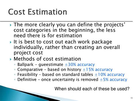 Ppt Cost Estimation And Budgeting Powerpoint Presentation Free