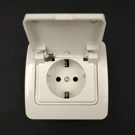 Pcs European Style Power Outlet With Lid Waterproof Outlet Mm