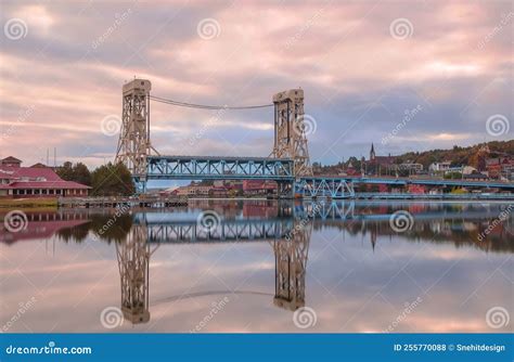 Houghton And It`s Lift Bridge And Located In The Upper Peninsula Of ...