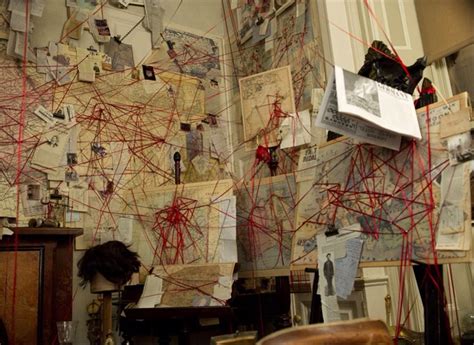 Holmes' "spider web" tracing the movements of Professor Moriarty, in ...