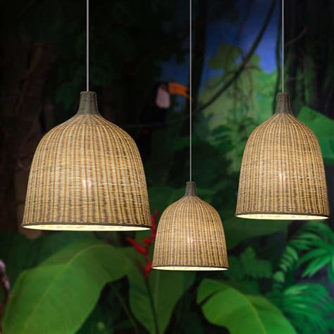 Decorative Hand Woven Bamboo Rattan Lamp Cane Pendant Lamps Etsy