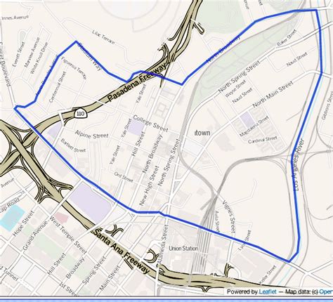 Image: Map of Chinatown, Los Angeles, California