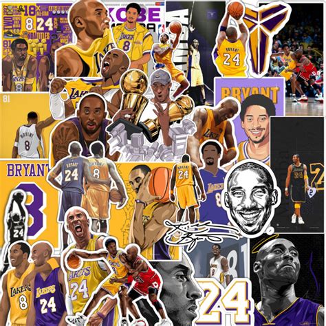 Nba Graffiti Stickers Kobe Bryant Pcs Per Set Stickers Waterproof