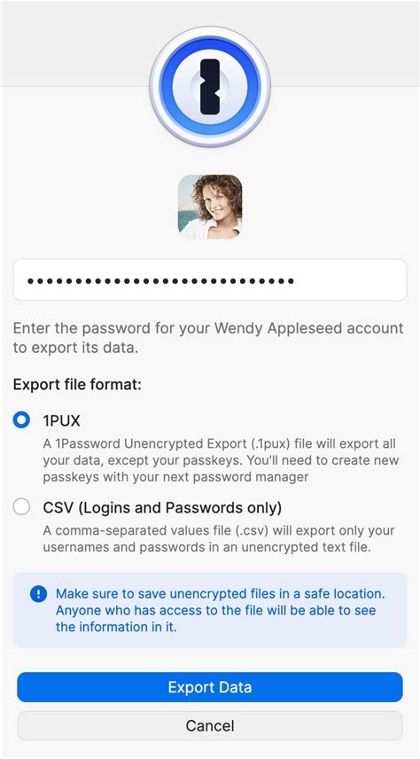 How To Export Your Data From The 1password Desktop App 1password Support