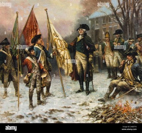 Washington Inspecting The Captured Colors After The Battle Of Trenton