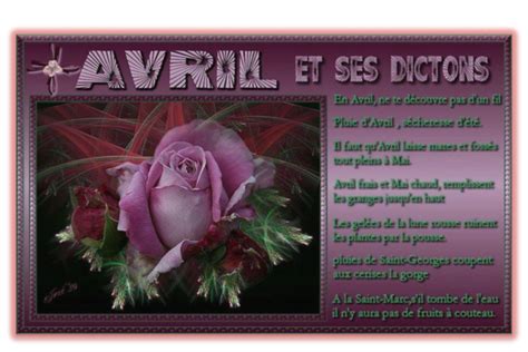 Avril Et Ses Dictons