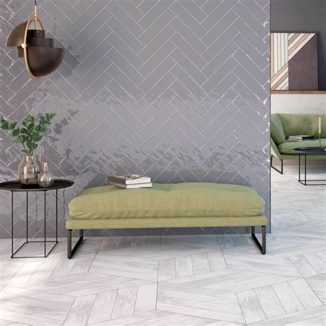 Carrelage Mural Gris Brillant Colonial Brillo Zellige Gris Uni