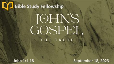 BSF Westerville Ohio Men S Study John S Gospel Lesson 1 YouTube