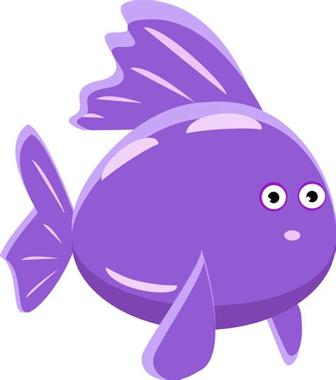 Purple fish, illustration, vector on white background 13595559 Vector ...