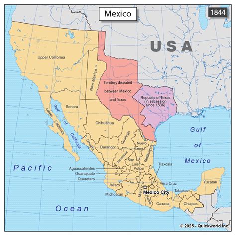 Mexico Map Before Mexican American War - Anetta Mathilda