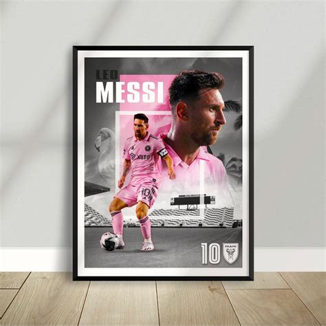 Affiche inspirée de Lionel Messi affiche de l Inter Miami affiches de