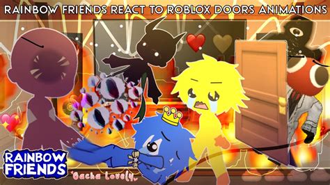 👁️🌈🖤🤍rainbow Friends And Doors Monsters Reacts To Animations 🖤🤍👁️🌈