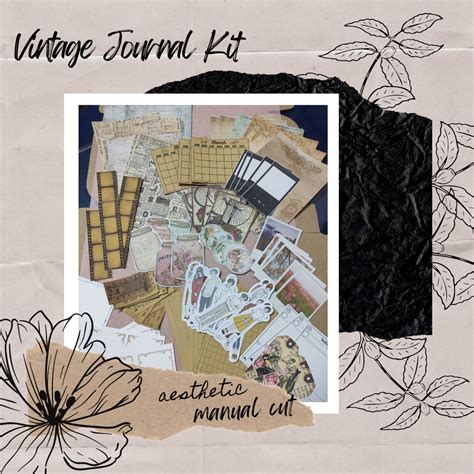 Affordable Vintage Journal Kit Good For Journaling Scrapbooking And