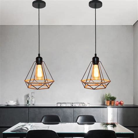 Tempas 2x Vintage Suspension Lampe Ajustable Industriel 20 20cm Lustre