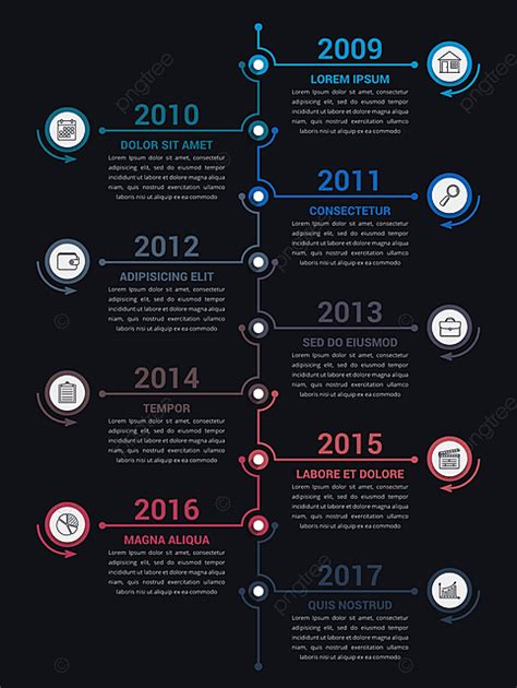 Vertical Timeline Infographic Vector Hd Images Vertical Timeline