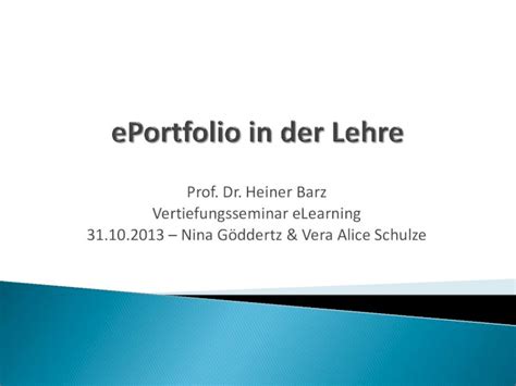 Pdf Prof Dr Heiner Barz Vertiefungsseminar Elearning