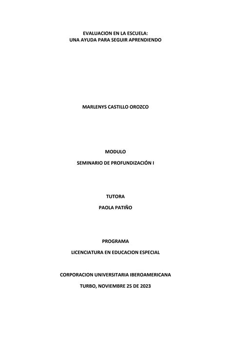 Solution Evaluaci N Diagn Stica Permanente Y De Resultados Mapa