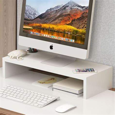 Computer monitor screen heightening frame base desktop keyboard sorting ...