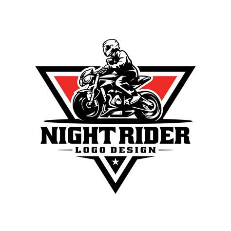 Touring Biker Riding Motorcycle Logo Vector 12207924 Vector Art At Vecteezy