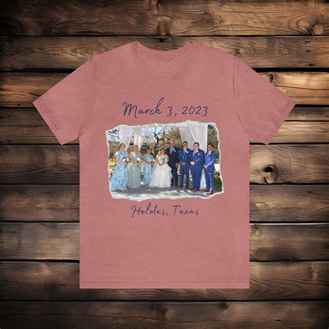 Wedding Day Photo Tee Shirt Custom Wedding T Shirt My Wedding Picture On A Shirt Etsy