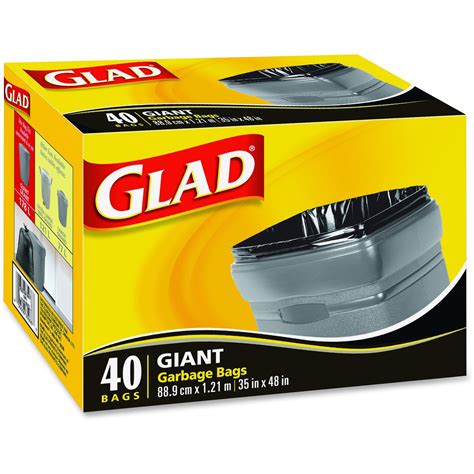 Glad Giant Garbage Bags - 47 gal - 35" (889 mm) Width x 48" (1219.2 mm ...