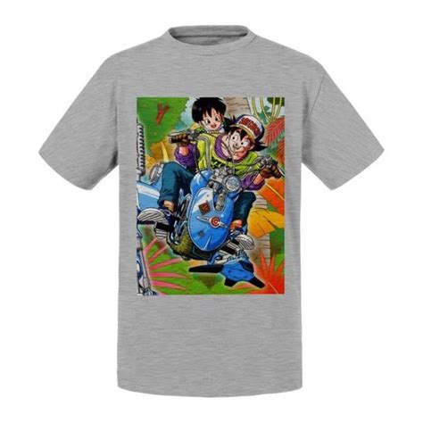 T Shirt Enfant Gris Pan Et Goku Dragon Ball Manga Dbz Gris Cdiscount