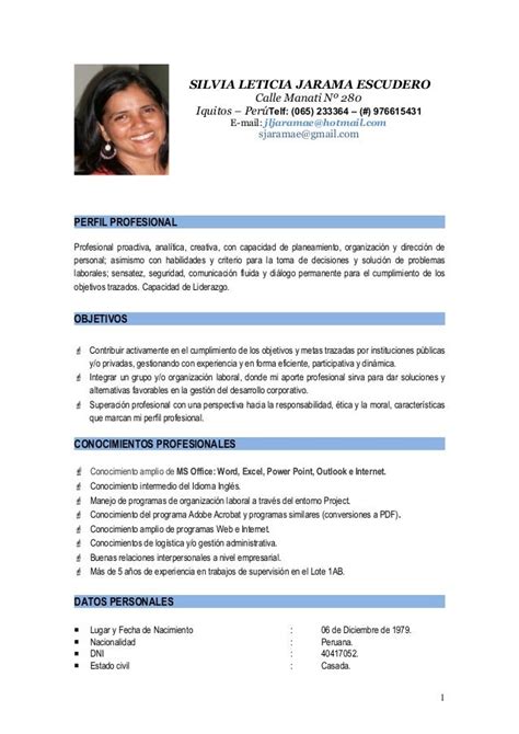 Ejemplos De Perfil Profesional