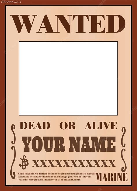 One Piece Wanted Poster Template Canva Archives Graphicold