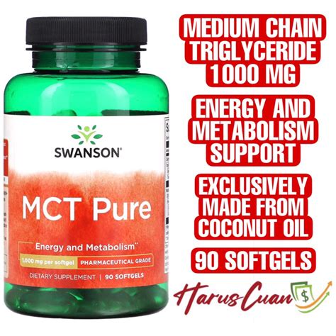 Jual Swanson Mct Pure Mg Softgels Energy Sports Exercise