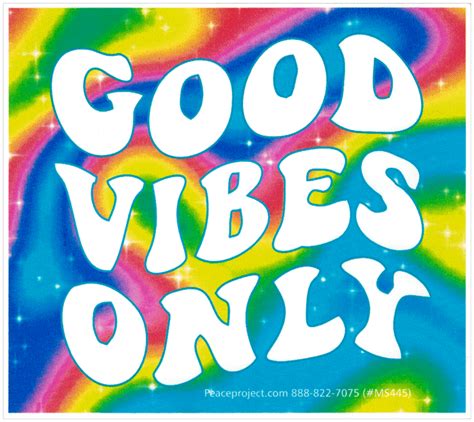 Good Vibes Only Small Bumper Sticker Decal Or Magnet Peace Resource Project