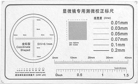 Accesorios para microscopios de Laboratorio Regla de calibración del