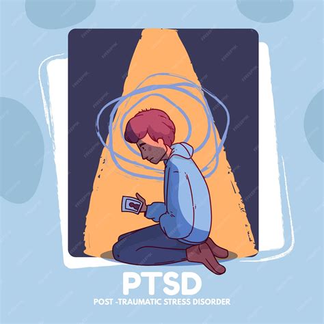 Ilustração Ptsd Desenhada à Mão Vetor Grátis