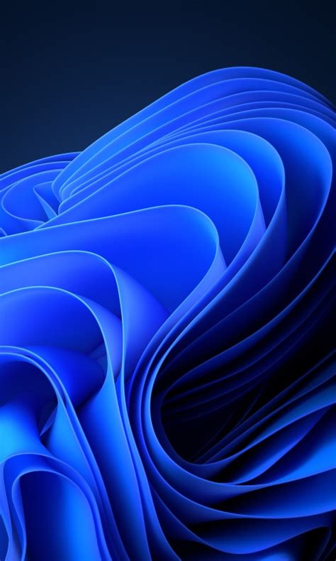 Windows 11 Blue Abstract Dark Mode 4K Wallpaper