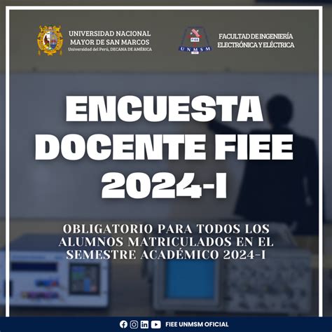 Encuesta Docente Fiee 2024 I Fiee Unmsm