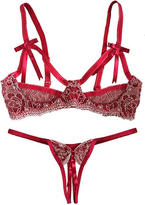 Sexy Bra Brief Sets Women Underwear Sexy Lace Embroidery Bra Girls Lingerie Set Amazon