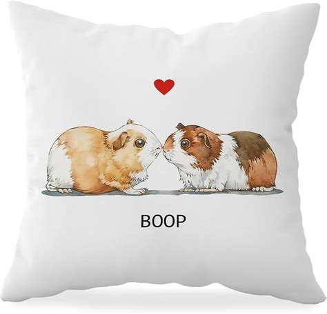 Honlung Boop Guinea Pig Throw Pillow Covers Valentines Day