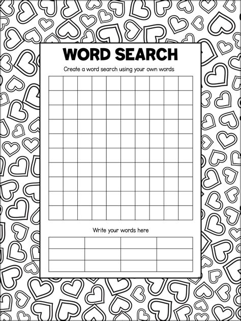 Create Your Own Printable Word Search | Printable Word Search