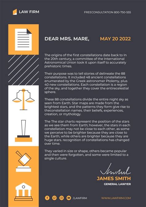 Customize This Geometric Hand Drawn Linear Law Firm Letterhead Template