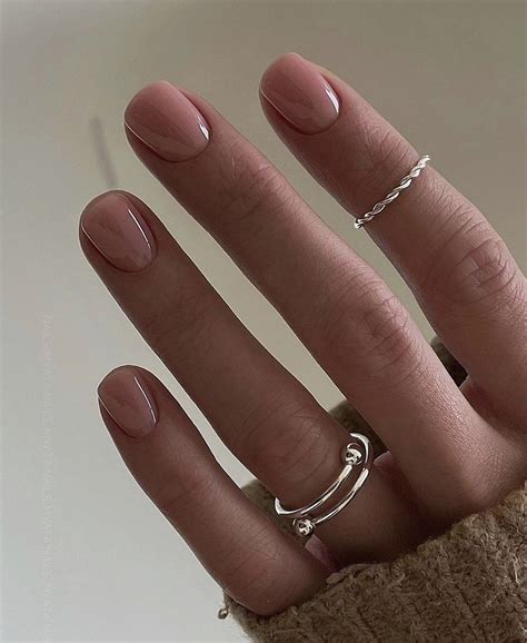 Nude Nails Nail Inspo Silver Rings Wedding Rings Engagement Rings