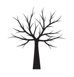 Black Winter Naked Tree Royalty Free Vector Image