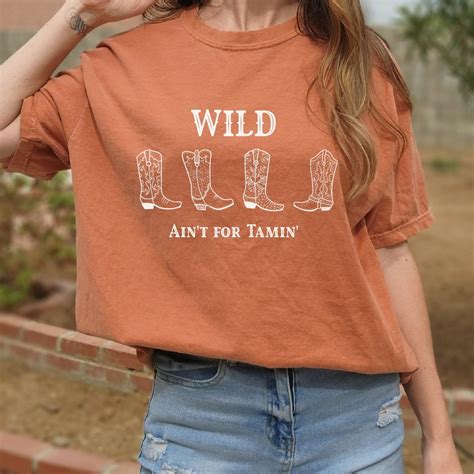 Vintage Western Wild Cowgirl T Shirt Cowgirl Boots T Shirt Cant Be